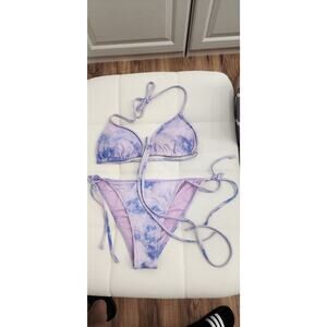 Hollister Lavender Tie Dye Bikini - Size S